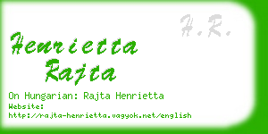 henrietta rajta business card